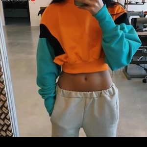 Short Sweatshirts Crop Tops/Pullover Long Sleeve